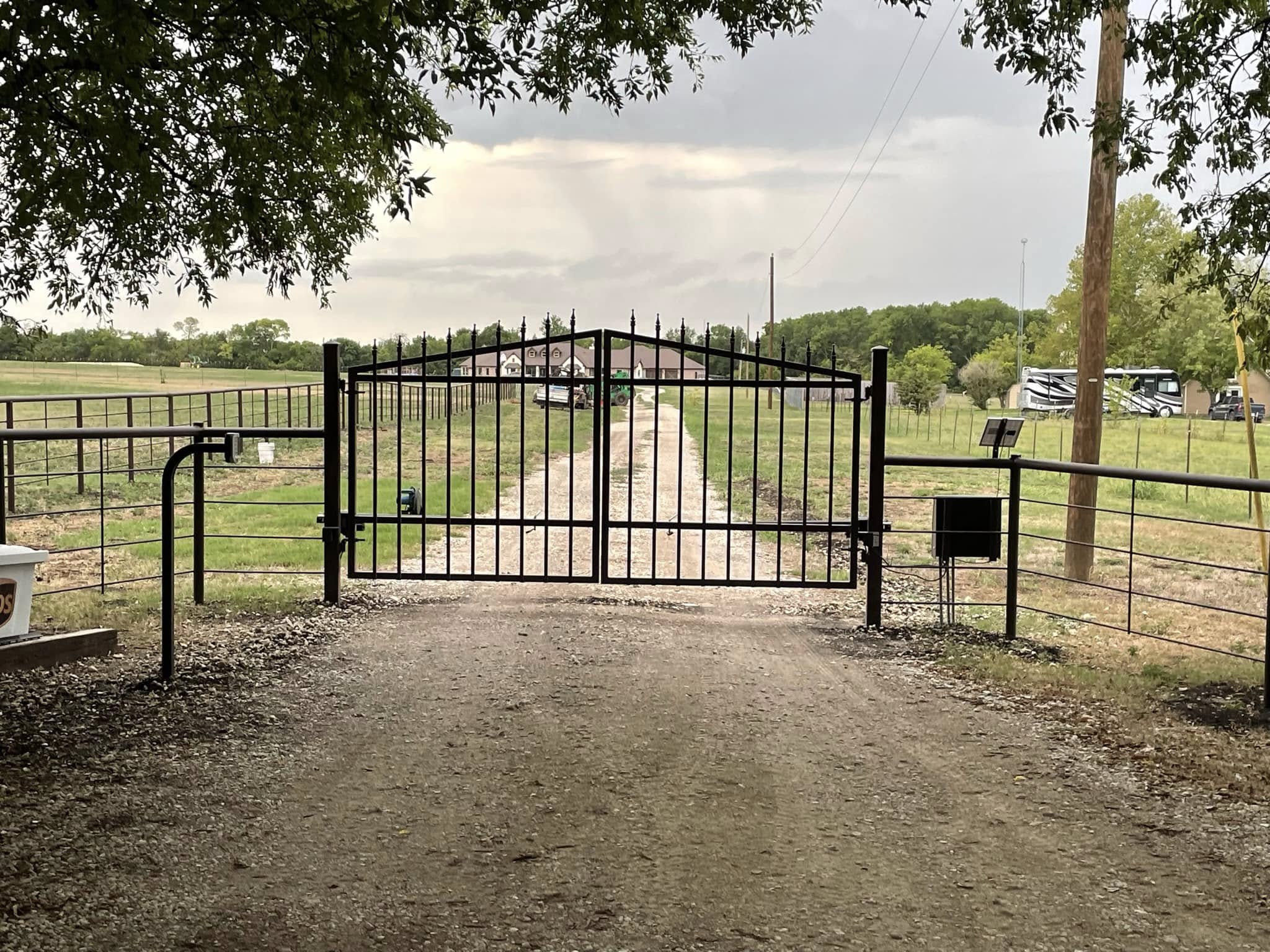 Ornamental iron gate and fence